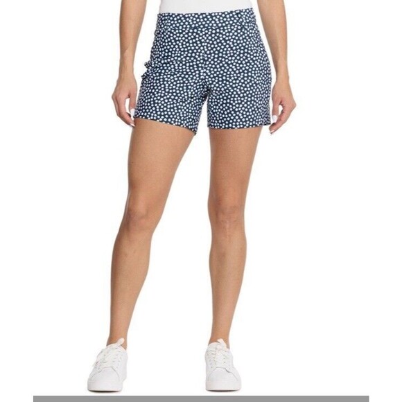 SPANX Sunshine Shorts 6" Navy Painted Dot Women's Size XL - Picture 3 of 14